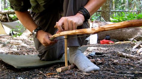 Bow drill fire - Ever wondered how to make fire by friction? Learn to select the woods, carve a bow drill set and make fire all in an information-packed day course.